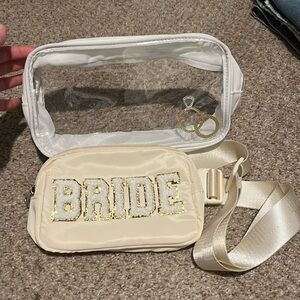 Bride Belt Bag and Ring Cosmetic Bag